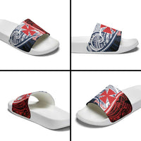 Kingdom of Uvea 1860-1886 Personalized Slide Sandals Wallis and Futuna Polynesian Tribal Pattern - Polynesian Pride