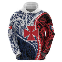 Kingdom of Uvea 1860-1886 Personalized Zip Hoodie Wallis and Futuna Polynesian Tribal Pattern LT9 - Polynesian Pride