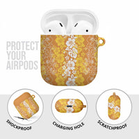 Hawaiian Lei Day AirPods Case Gold Hibiscus Flowers Lei Art LT9 - Polynesian Pride