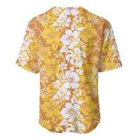 Hawaiian Lei Day Baseball Jersey Gold Hibiscus Flowers Lei Art