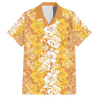 Hawaiian Lei Day Hawaiian Shirt Gold Hibiscus Flowers Lei Art