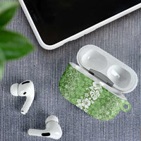 Hawaiian Lei Day AirPods Case Green Hibiscus Flowers Lei Art LT9 - Polynesian Pride