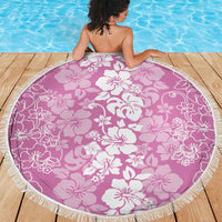 Hawaiian Lei Day Beach Blanket Pink Hibiscus Flowers Lei Art LT9 - Polynesian Pride