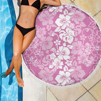 Hawaiian Lei Day Beach Blanket Pink Hibiscus Flowers Lei Art LT9 - Polynesian Pride