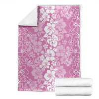Hawaiian Lei Day Blanket Pink Hibiscus Flowers Lei Art