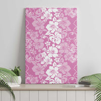 Hawaiian Lei Day Canvas Wall Art Pink Hibiscus Flowers Lei Art