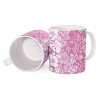 Hawaiian Lei Day Ceramic Mug Pink Hibiscus Flowers Lei Art - Polynesian Pride