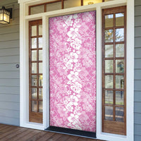 Hawaiian Lei Day Door Cover Pink Hibiscus Flowers Lei Art - Polynesian Pride