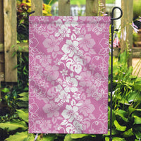 Hawaiian Lei Day Garden Flag Pink Hibiscus Flowers Lei Art
