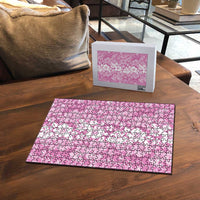 Hawaiian Lei Day Puzzle Pink Hibiscus Flowers Lei Art - Polynesian Pride