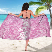 Hawaiian Lei Day Sarong Pink Hibiscus Flowers Lei Art