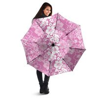 Hawaiian Lei Day Umbrella Pink Hibiscus Flowers Lei Art - Polynesian Pride