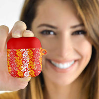 Hawaiian Lei Day AirPods Case Red Hibiscus Flowers Lei Art LT9 Red - Polynesian Pride