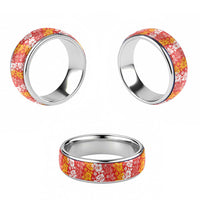 Hawaiian Lei Day Classic Ring Red Hibiscus Flowers Lei Art LT9 - Polynesian Pride