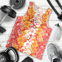 Hawaiian Lei Day Men Tank Top Red Hibiscus Flowers Lei Art LT9 - Polynesian Pride