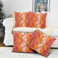 Hawaiian Lei Day Pillow Cover Red Hibiscus Flowers Lei Art - Polynesian Pride