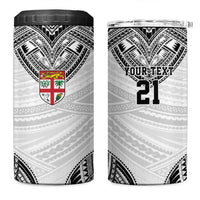 Flying Fijians Pacific Fiji Rugby Custom 4 in 1 Can Cooler Tumbler Polynesian Pattern