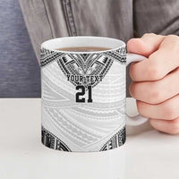 Flying Fijians Pacific Fiji Rugby Custom Ceramic Mug Polynesian Pattern - Polynesian Pride