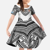 Flying Fijians Pacific Fiji Rugby Custom Family Matching Mermaid Dress and Hawaiian Shirt Polynesian Pattern