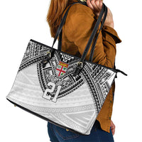 Flying Fijians Pacific Fiji Rugby Custom Leather Tote Bag Polynesian Pattern