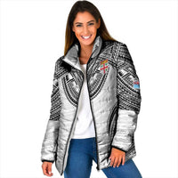 Flying Fijians Pacific Fiji Rugby Custom Padded Jacket Polynesian Pattern - Polynesian Pride