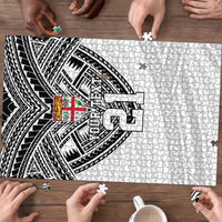 Flying Fijians Pacific Fiji Rugby Custom Puzzle Polynesian Pattern - Polynesian Pride