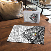 Flying Fijians Pacific Fiji Rugby Custom Puzzle Polynesian Pattern - Polynesian Pride