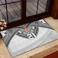 Flying Fijians Pacific Fiji Rugby Custom Rubber Doormat Polynesian Pattern