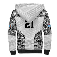 Flying Fijians Pacific Fiji Rugby Custom Sherpa Hoodie Polynesian Pattern