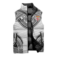 Flying Fijians Pacific Fiji Rugby Custom Sleeveless Puffer Jacket Polynesian Pattern - Polynesian Pride