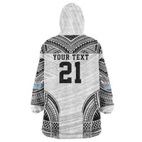 Flying Fijians Pacific Fiji Rugby Custom Wearable Blanket Hoodie Polynesian Pattern