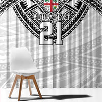 Flying Fijians Pacific Fiji Rugby Custom Window Curtain Polynesian Pattern