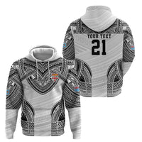 Flying Fijians Pacific Fiji Rugby Custom Zip Hoodie Polynesian Pattern