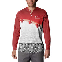 Ikale Tahi Pacific Tonga Rugby Custom Button Sweatshirt Tongan Ngatu with Flag Pattern LT9 - Polynesian Pride
