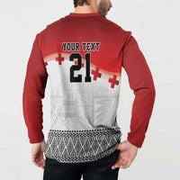 Ikale Tahi Pacific Tonga Rugby Custom Button Sweatshirt Tongan Ngatu with Flag Pattern LT9 - Polynesian Pride