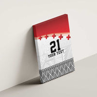 Ikale Tahi Pacific Tonga Rugby Custom Canvas Wall Art Tongan Ngatu with Flag Pattern LT9 - Polynesian Pride