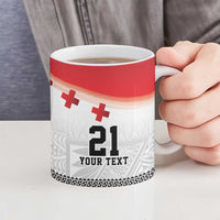 Ikale Tahi Pacific Tonga Rugby Custom Ceramic Mug Tongan Ngatu with Flag Pattern LT9 - Polynesian Pride