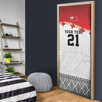 Ikale Tahi Pacific Tonga Rugby Custom Door Cover Tongan Ngatu with Flag Pattern LT9 - Polynesian Pride