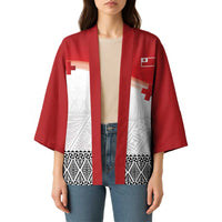 Ikale Tahi Pacific Tonga Rugby Custom Kimono Tongan Ngatu with Flag Pattern LT9 - Polynesian Pride