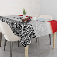 Ikale Tahi Pacific Tonga Rugby Custom Tablecloth Tongan Ngatu with Flag Pattern LT9 - Polynesian Pride