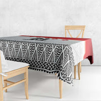 Ikale Tahi Pacific Tonga Rugby Custom Tablecloth Tongan Ngatu with Flag Pattern LT9 - Polynesian Pride
