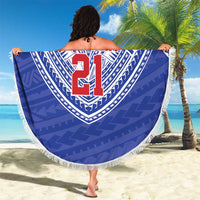 Manu Samoa Pacific Samoa Rugby Custom Beach Blanket Polynesian Pattern LT9 - Polynesian Pride