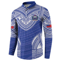 Manu Samoa Pacific Samoa Rugby Custom Button Sweatshirt Polynesian Pattern LT9 - Polynesian Pride
