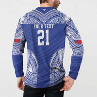 Manu Samoa Pacific Samoa Rugby Custom Button Sweatshirt Polynesian Pattern LT9 - Polynesian Pride