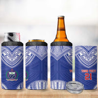 Manu Samoa Pacific Samoa Rugby Custom 4 in 1 Can Cooler Tumbler Polynesian Pattern LT9 - Polynesian Pride