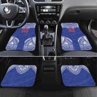 Manu Samoa Pacific Samoa Rugby Custom Car Mats Polynesian Pattern LT9 Set 4pcs Blue - Polynesian Pride