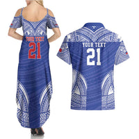 Manu Samoa Pacific Samoa Rugby Custom Couples Matching Summer Maxi Dress and Hawaiian Shirt Polynesian Pattern LT9 - Polynesian Pride