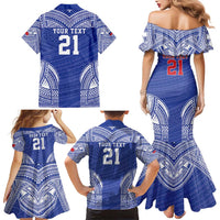 Manu Samoa Pacific Samoa Rugby Custom Family Matching Mermaid Dress and Hawaiian Shirt Polynesian Pattern