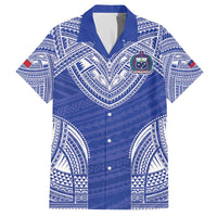 Manu Samoa Pacific Samoa Rugby Custom Family Matching Off The Shoulder Long Sleeve Dress and Hawaiian Shirt Polynesian Pattern