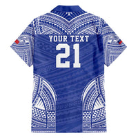 Manu Samoa Pacific Samoa Rugby Custom Family Matching Short Sleeve Bodycon Dress and Hawaiian Shirt Polynesian Pattern